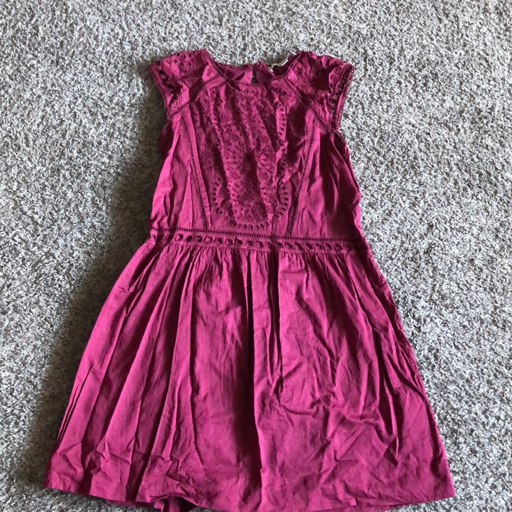 LOFT BURGUNDY DRESS